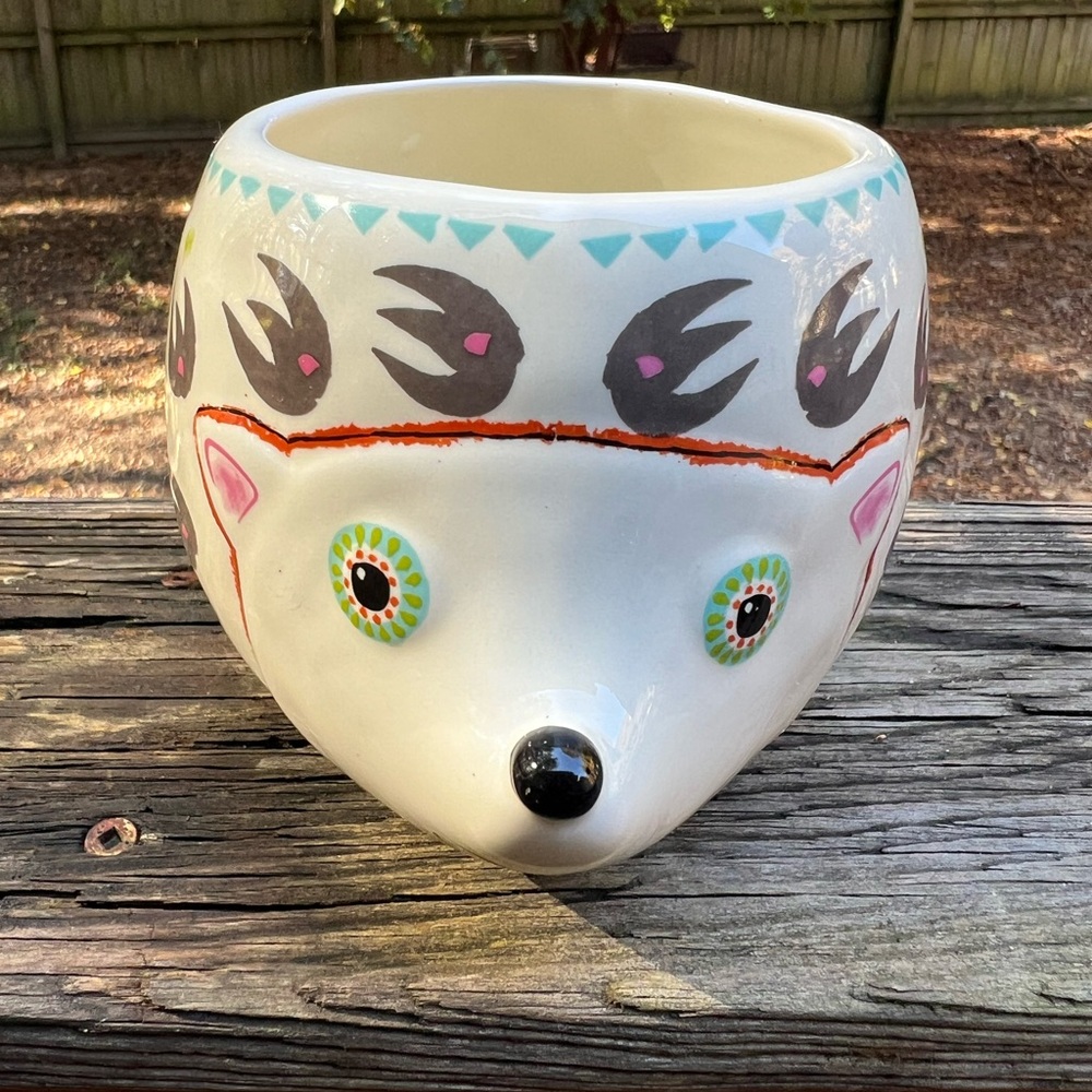 NATURAL LIFE "It's The Little Things" White Hedgehog Ceramic Coffee Mug